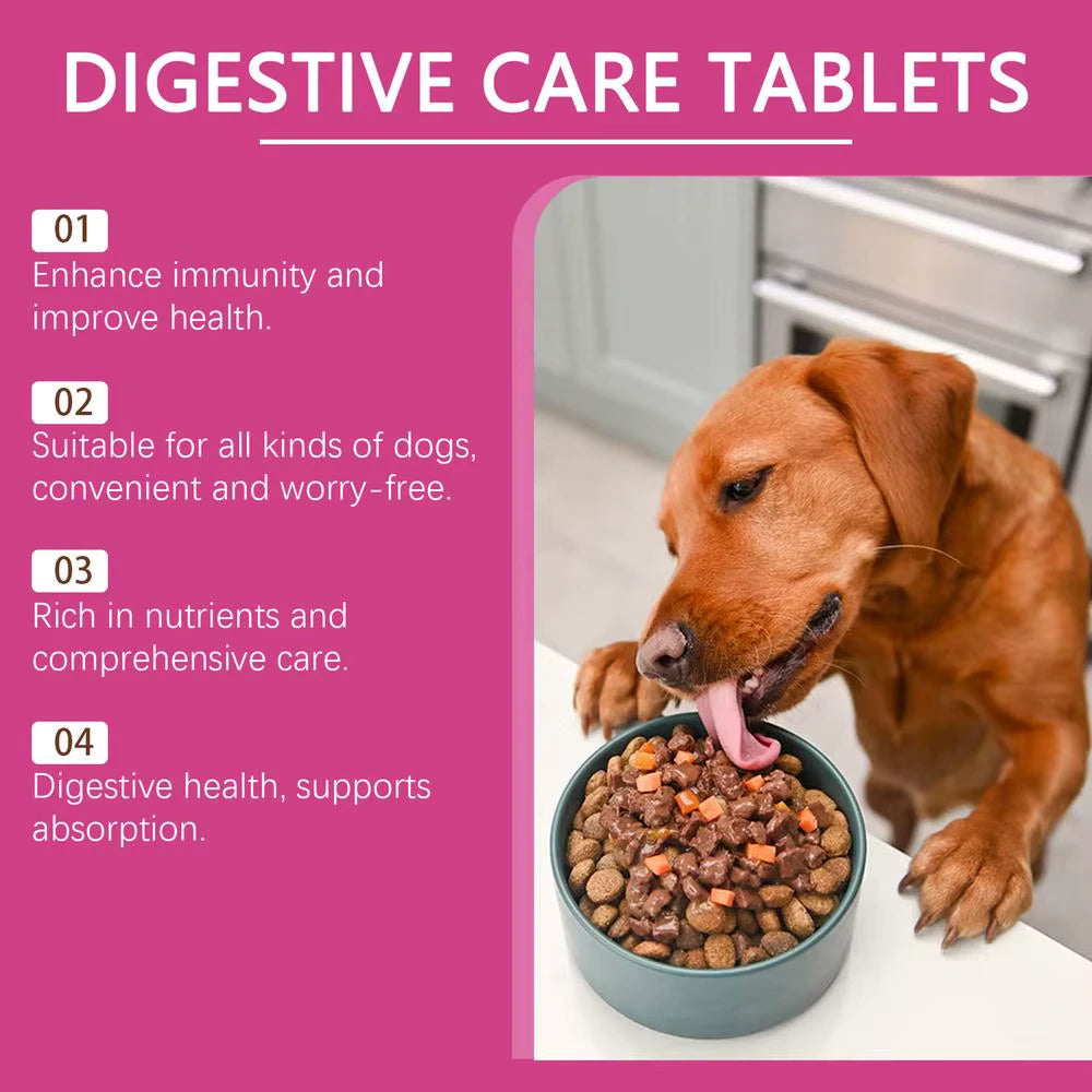 Probiotic for Dogs - Enhance Gut Health & Coat Shine - 80 Tablets