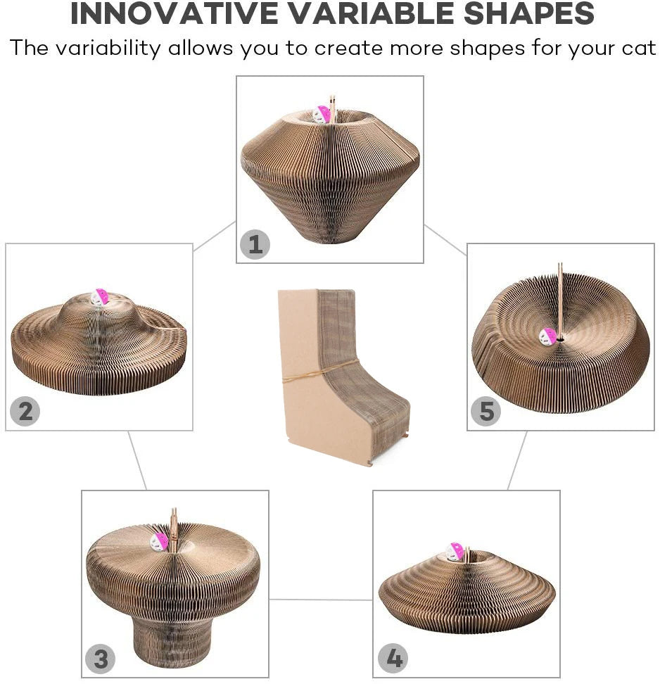 Cat Scratcher and Lounge Bed - Collapsible & Eco-Friendly Design