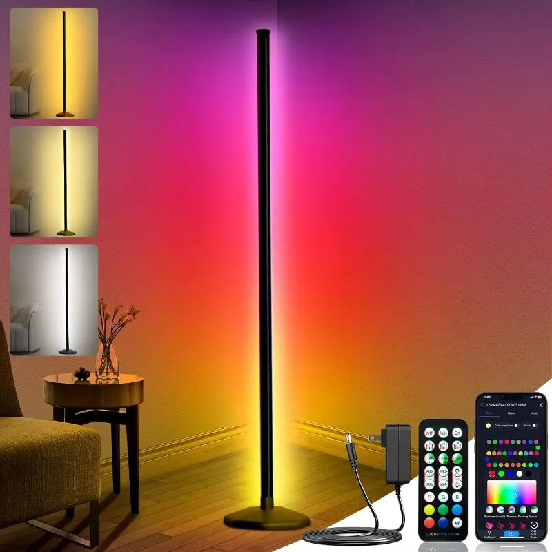 Color Changing LED Floor Lamp with Music Sync & Remote