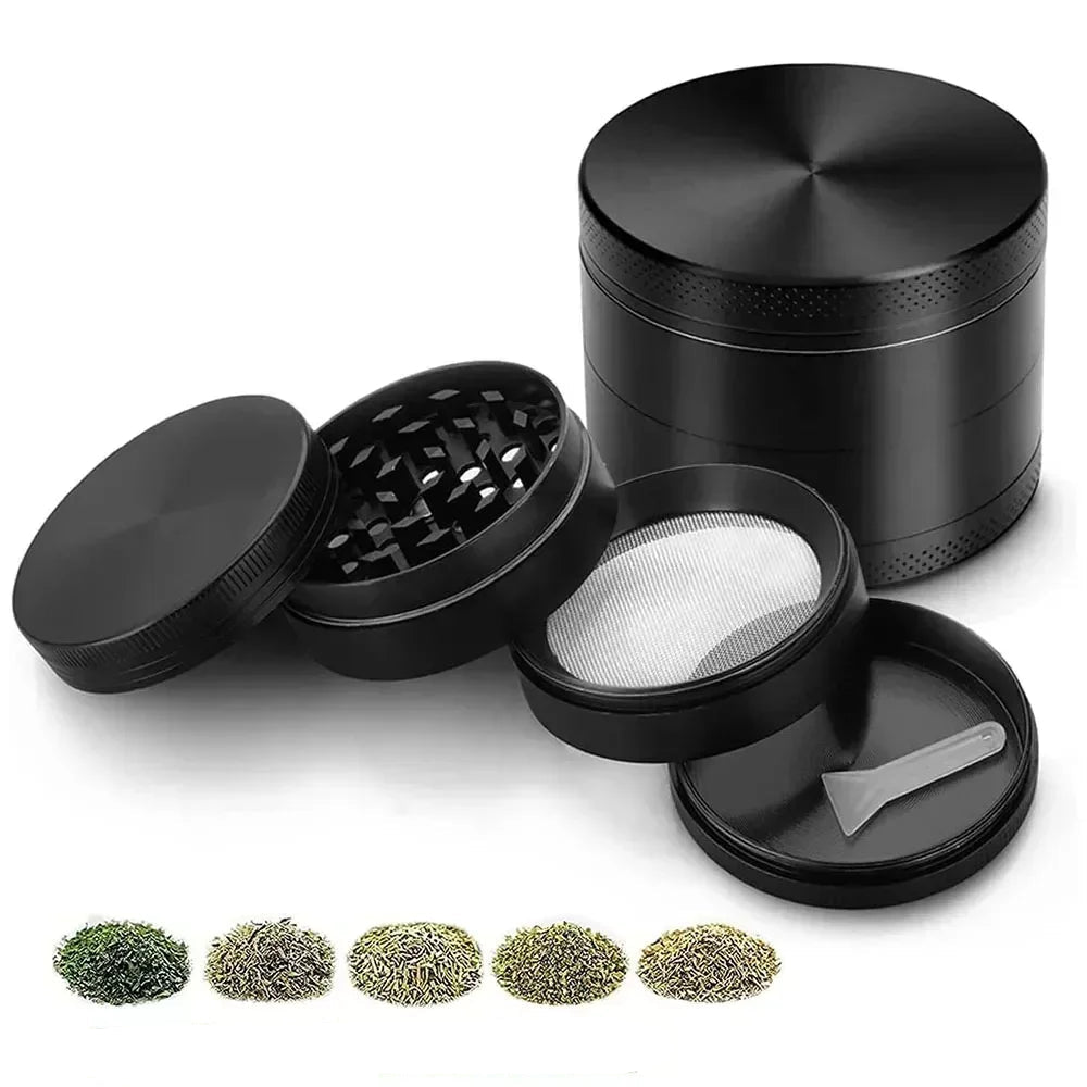 Travel-Friendly Mini Herb Grinder, 4-Layer Zinc Alloy Design