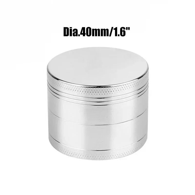 Travel-Friendly Mini Herb Grinder, 4-Layer Zinc Alloy Design