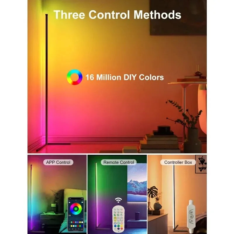 Color Changing LED Floor Lamp with Music Sync & Remote