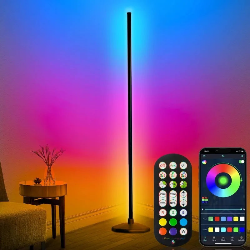 Color Changing LED Floor Lamp with Music Sync & Remote