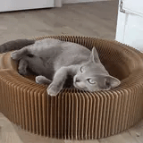 Cat Scratcher and Lounge Bed - Collapsible & Eco-Friendly Design