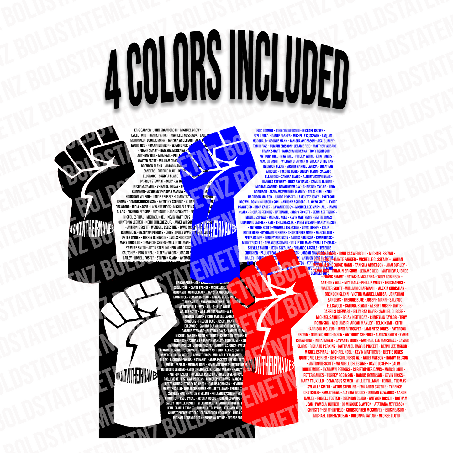 Know Their Names SVG #knowtheirnames | BLM Clipart | Black Lives Matter