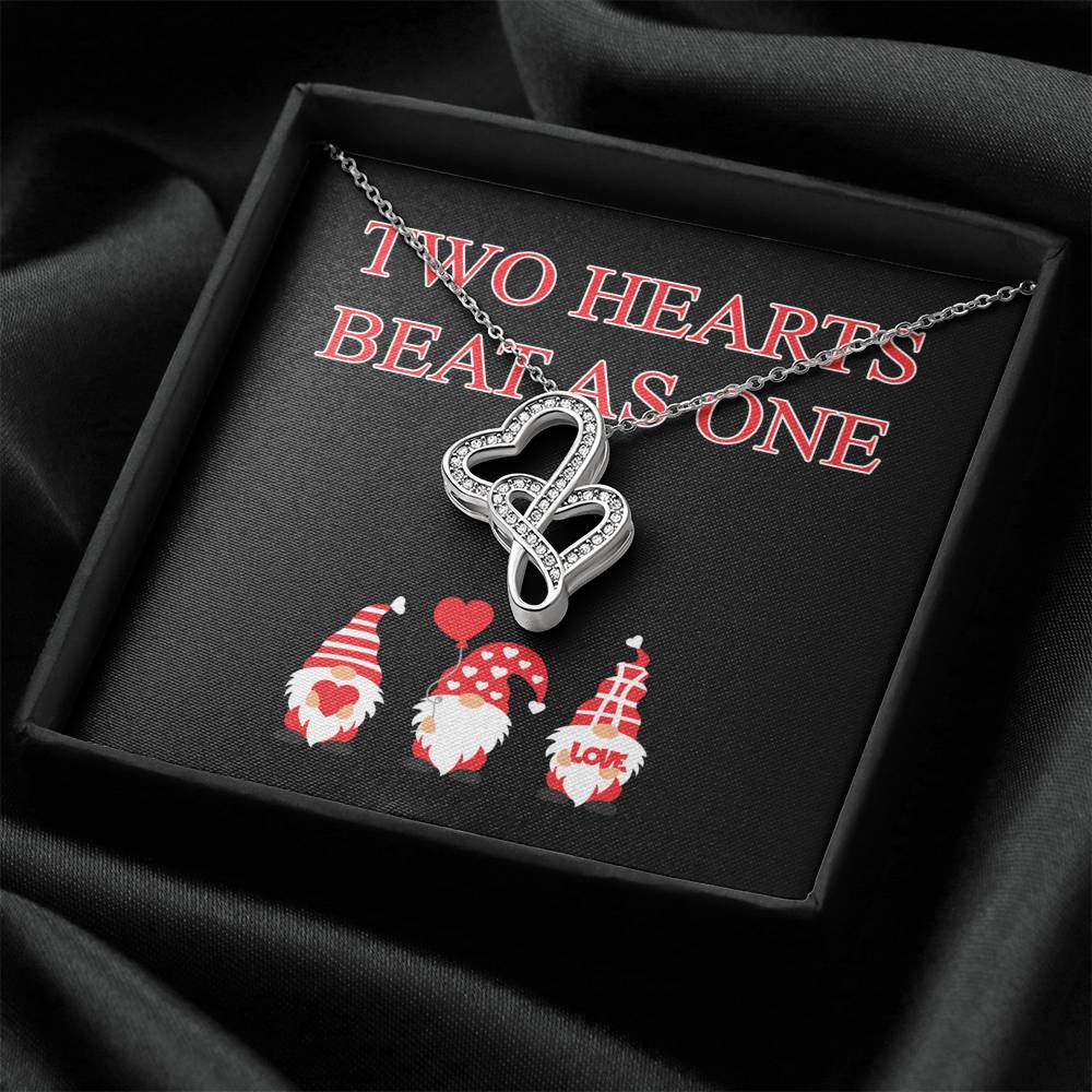 Two Hearts Beat As One Valentine Necklace