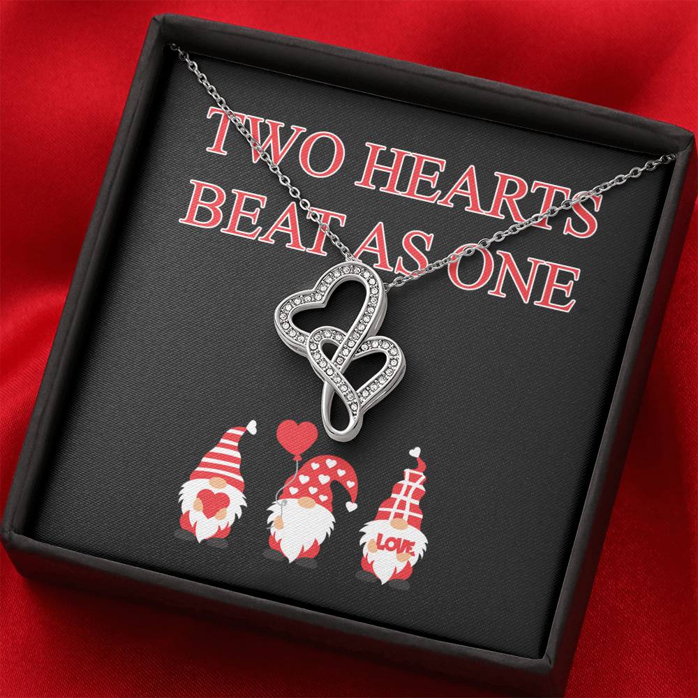 Two Hearts Beat As One Valentine Necklace