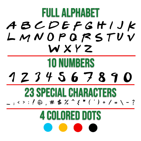 Friends Font SVG & PNG | Friends Letters, Numbers And Dots | Clip Art | Cricut & Silhouette Cut Files | Friends TV-Show Font | Friends