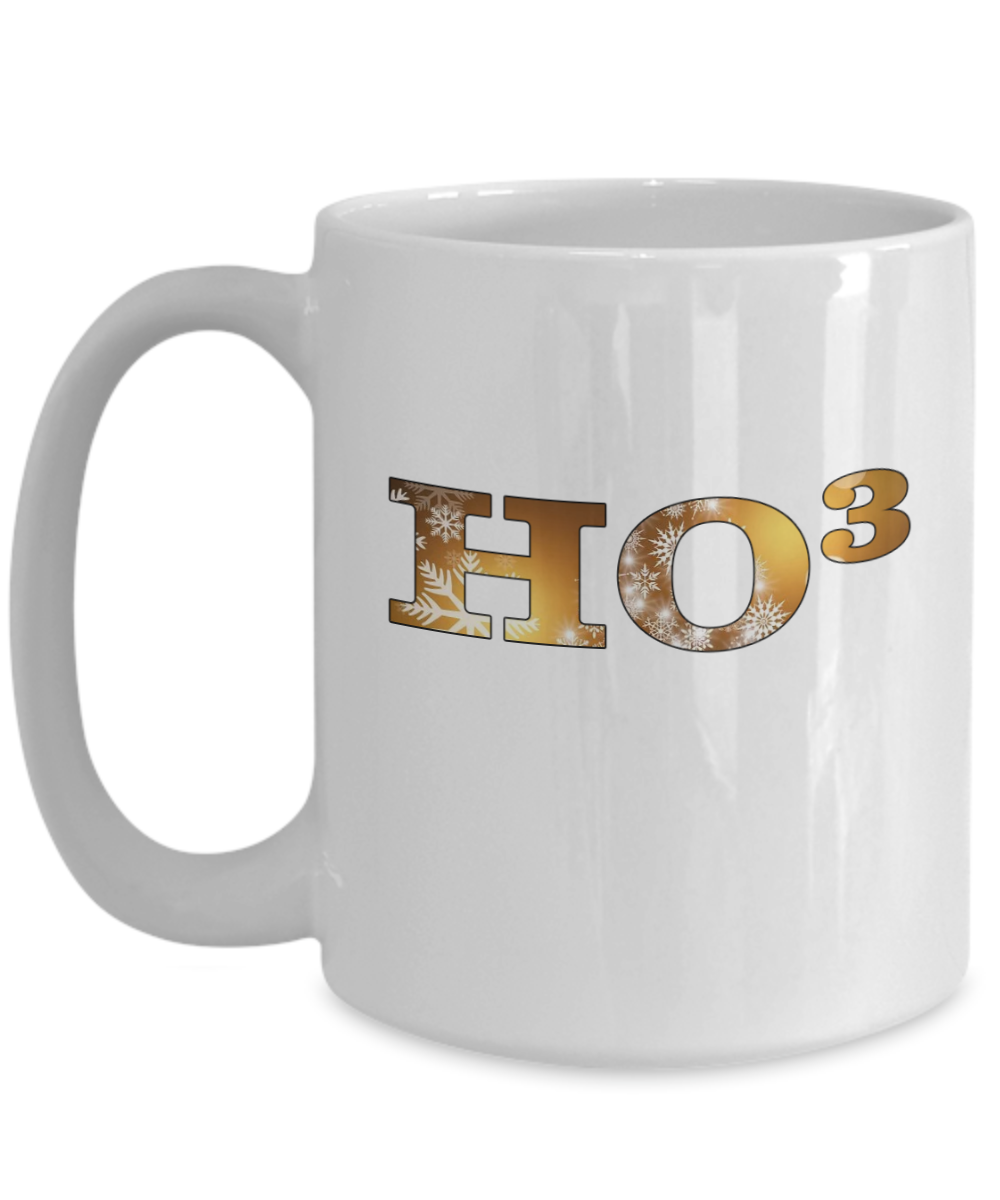Ho Ho Ho Christmas Mug | HO-cubed Coffee Or Tea Mug | Great Gift Idea For Men Or Women Math Lovers | Mathematician Christmas Mug | 11oz or 15oz