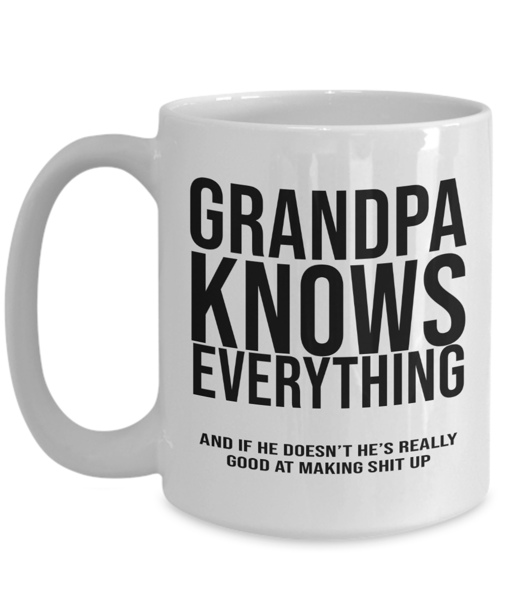 Grandpa Knows Everything - Montessori King Mug