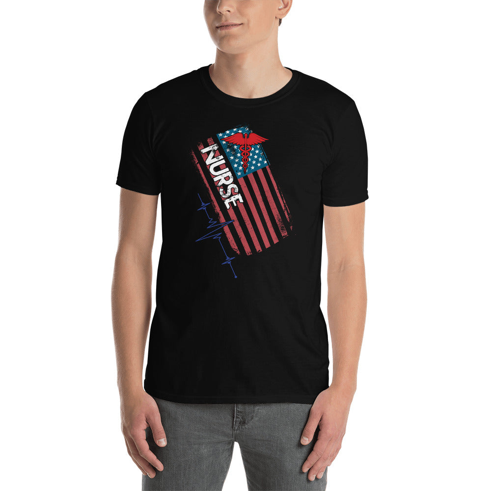 American Nurse Short-Sleeve Unisex T-Shirt | USA Nurse Tee