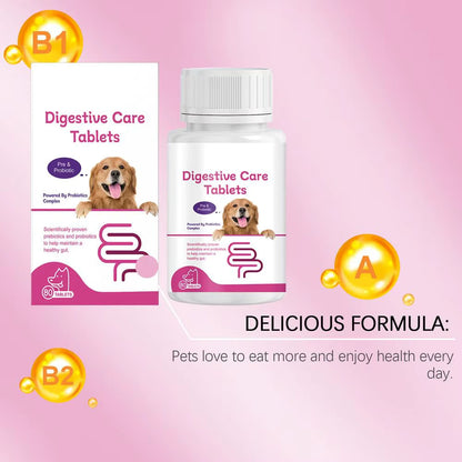 Probiotic for Dogs - Enhance Gut Health & Coat Shine - 80 Tablets