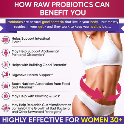 Women's RAW Probiotic and Prebiotic (100 Billion CFU)
