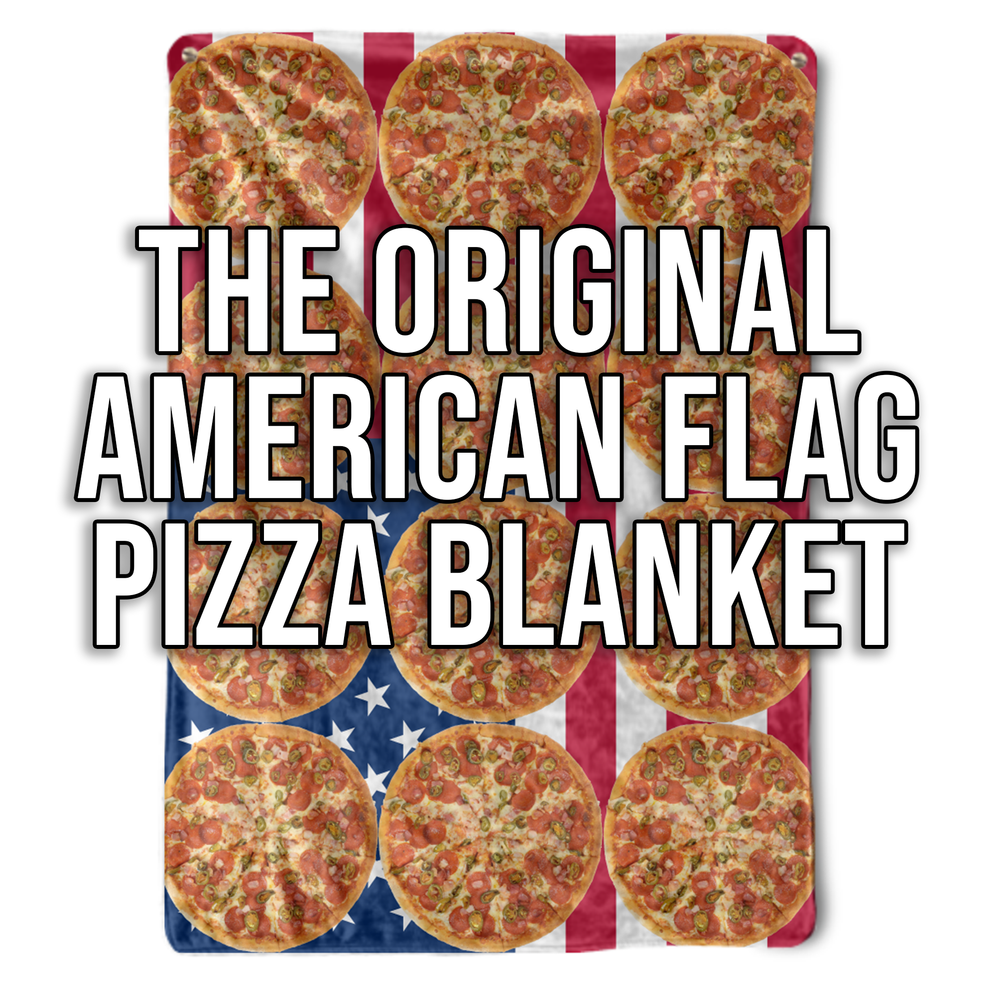 The Original American Flag Pizza Blanket | Sherpa Fleece | 50