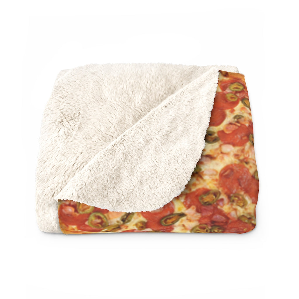 The Original American Flag Pizza Blanket | Sherpa Fleece | 50"x60"