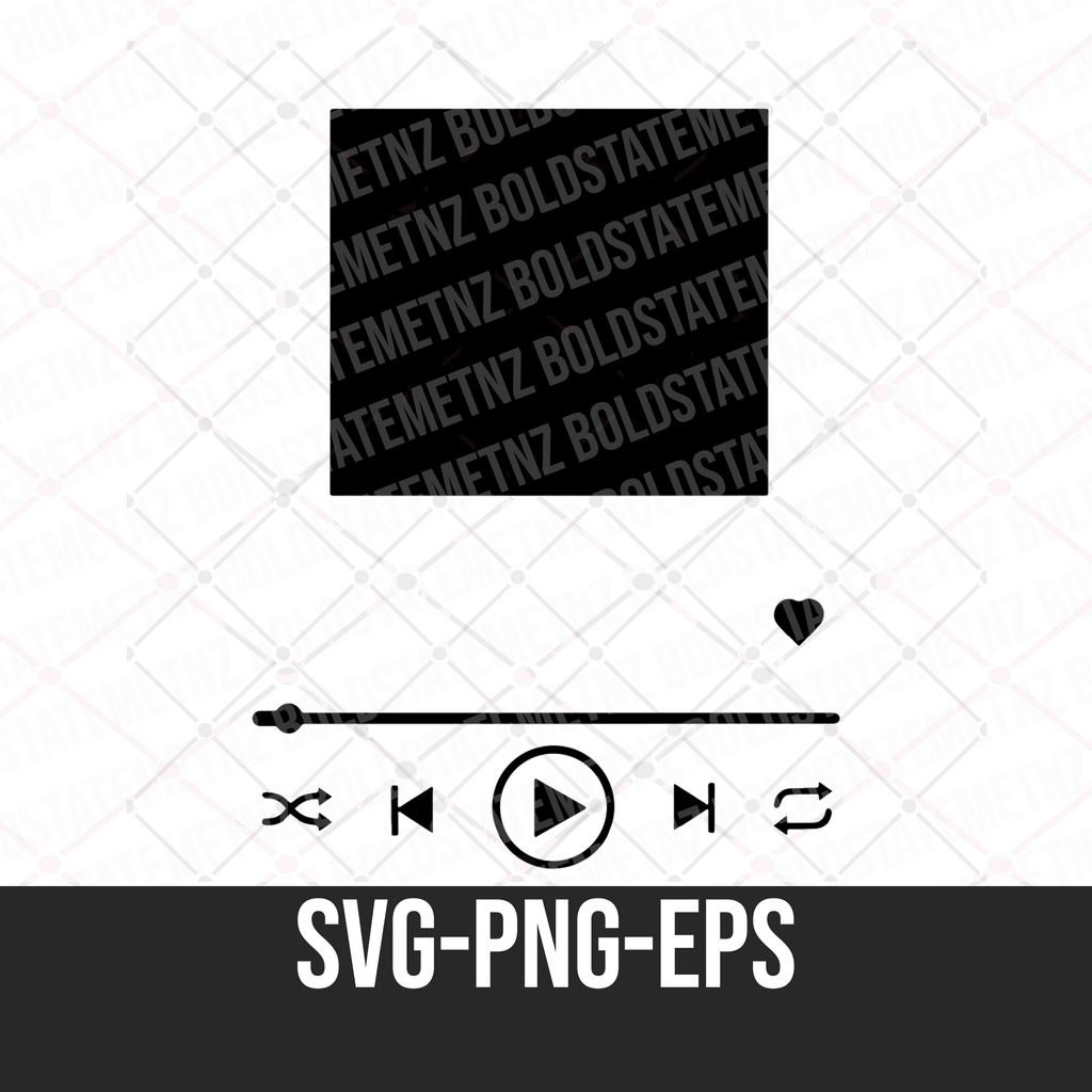 Music Player SVG | Audio Player SVG | Cricut Compatible | Custom Song Art | Track Display SVG