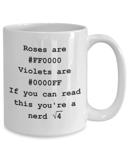 Roses are #FF0000. Computer Programmer / Developer Mug.