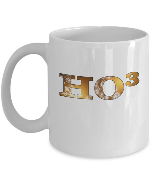 Ho Ho Ho Christmas Mug | HO-cubed Coffee Or Tea Mug | Great Gift Idea For Men Or Women Math Lovers | Mathematician Christmas Mug | 11oz or 15oz