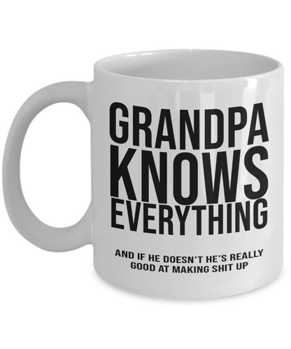 Grandpa Knows Everything - Montessori King Mug