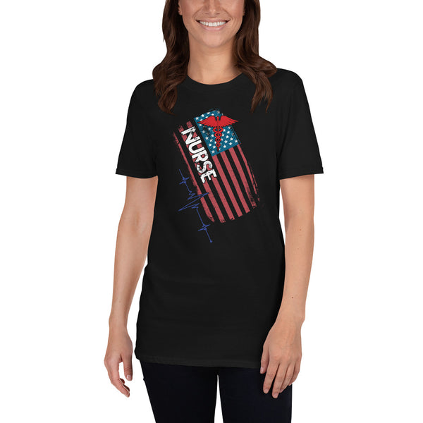 American Nurse Short-Sleeve Unisex T-Shirt | USA Nurse Tee